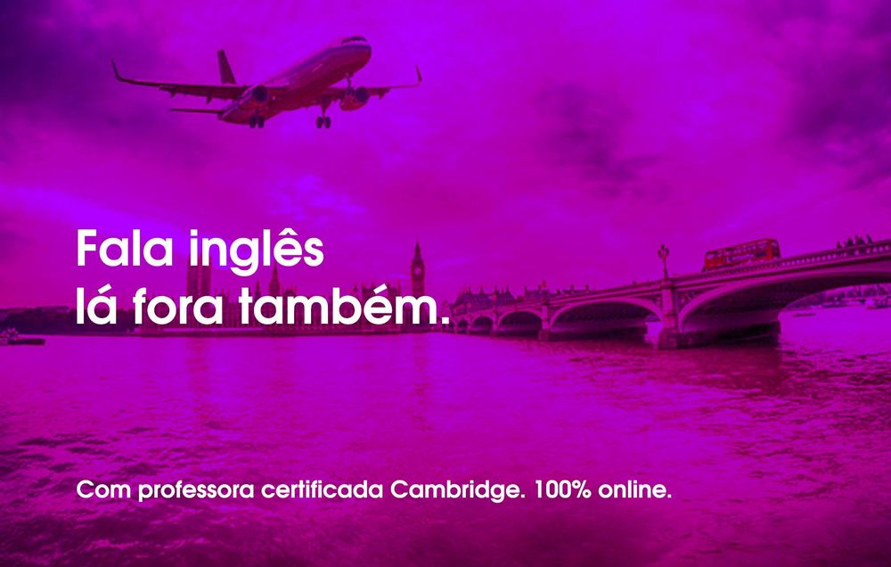 Aulas particulares de inglês. 100% online.
