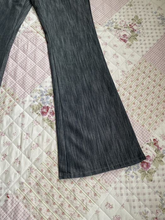 Szare szerokie jeansy dzwony M 38 sakura vintage 00s y2k nowe niski stan