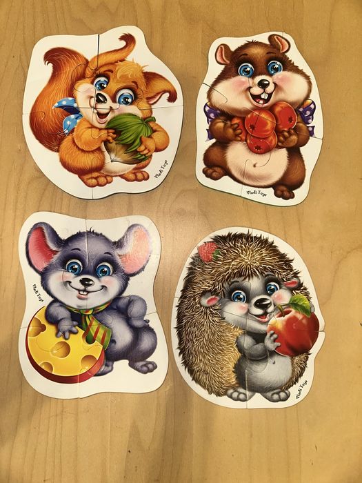 Мягкие пазлы зверушки