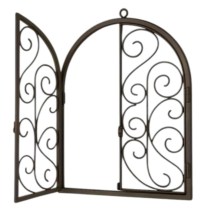 Janela com duas portas em metal