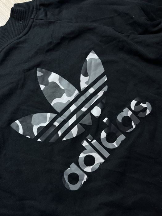 Adidas Big logo Camo Bluza rozpinana Track Jacket Rap Skate Streetwear