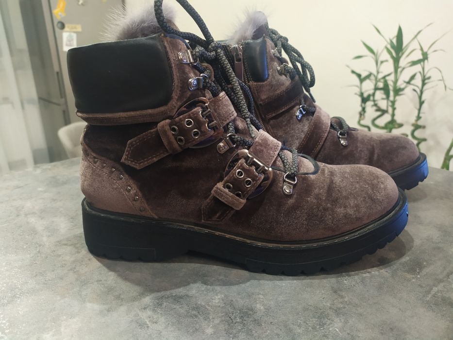 Демісезонні чоботи брендові  Tosca Blu  велюрові (плюшеві)