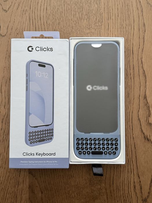 Capa para iphone 16 Pro com teclado retroiluminado Clicks