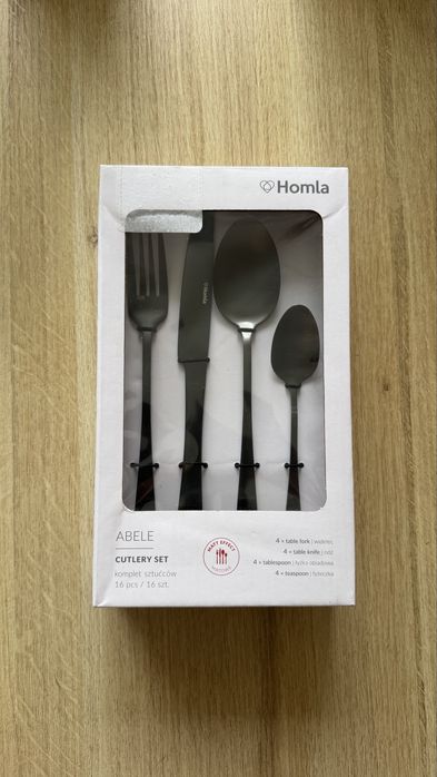Zestaw sztućców Homla Abele Czarne