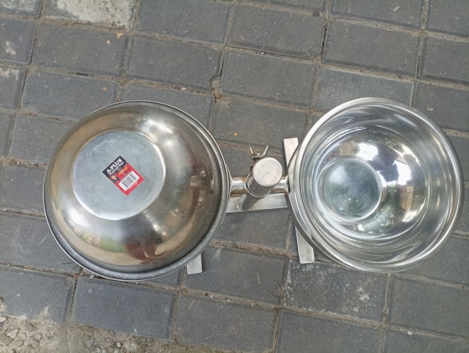 Підставка стійка НЕРЖАВІЙКА під миски для собак, кормушка стойка, підставка из  нержавейки