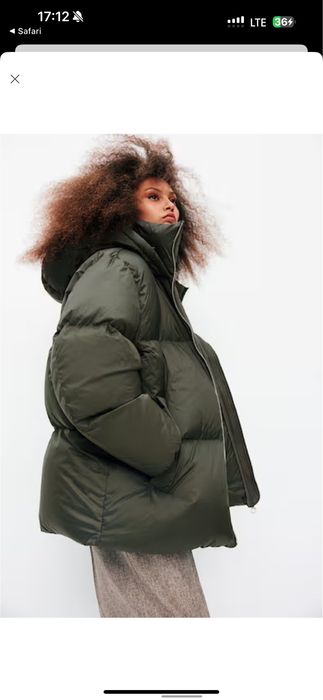 Пуховик H&M premium хакі