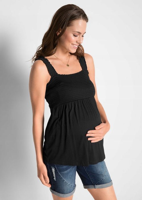 B.P.C top ciążowy czarny z wiskozy 36/38.