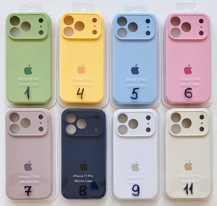 Чехол софттач Silicone Case на iPhone 17 Pro Max/ 17 Pro/ Air Чохол