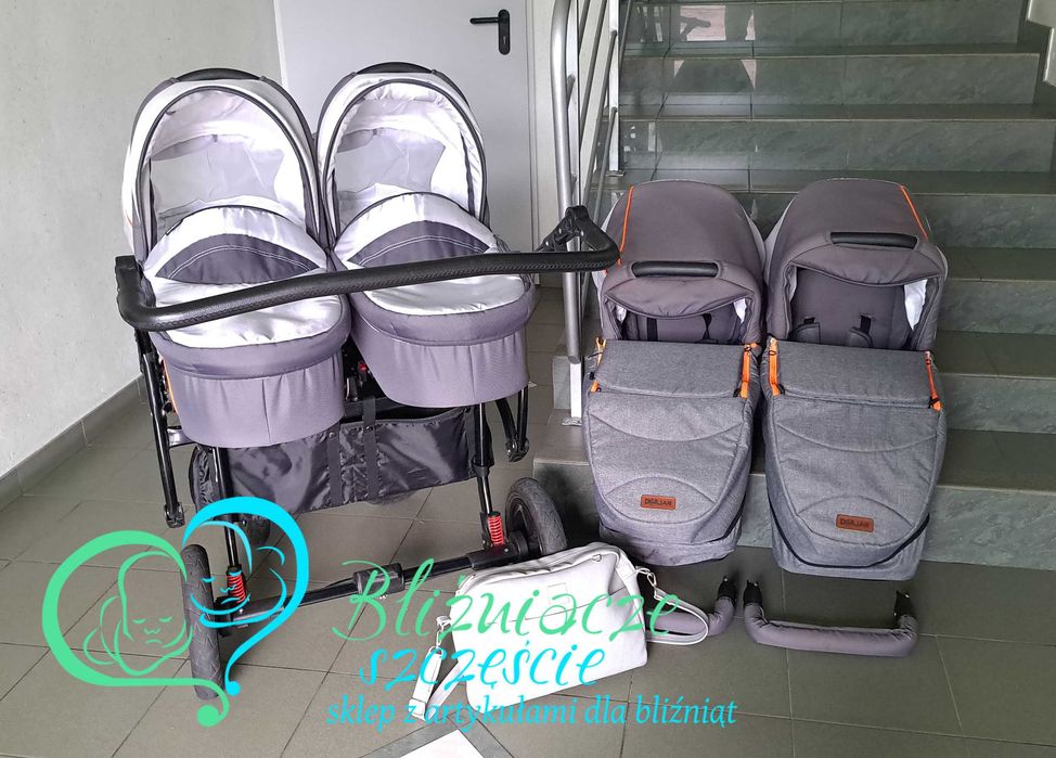 Wózek bliźniaczy 2w1 KOMIS