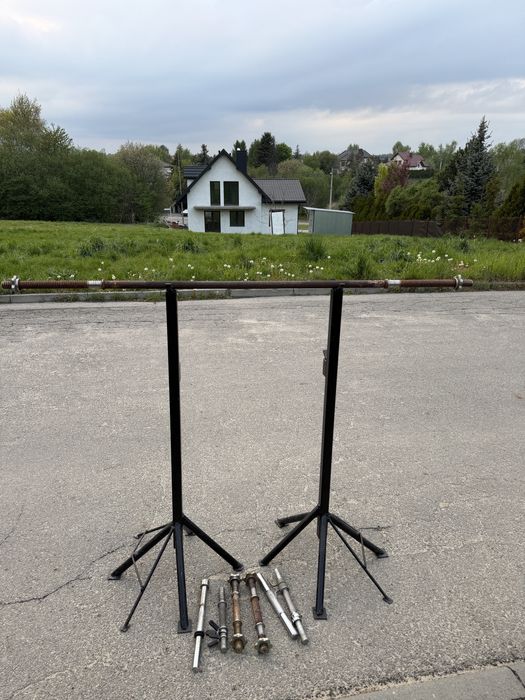 Hantelki sztanga gryf marbo stojaki zestaw