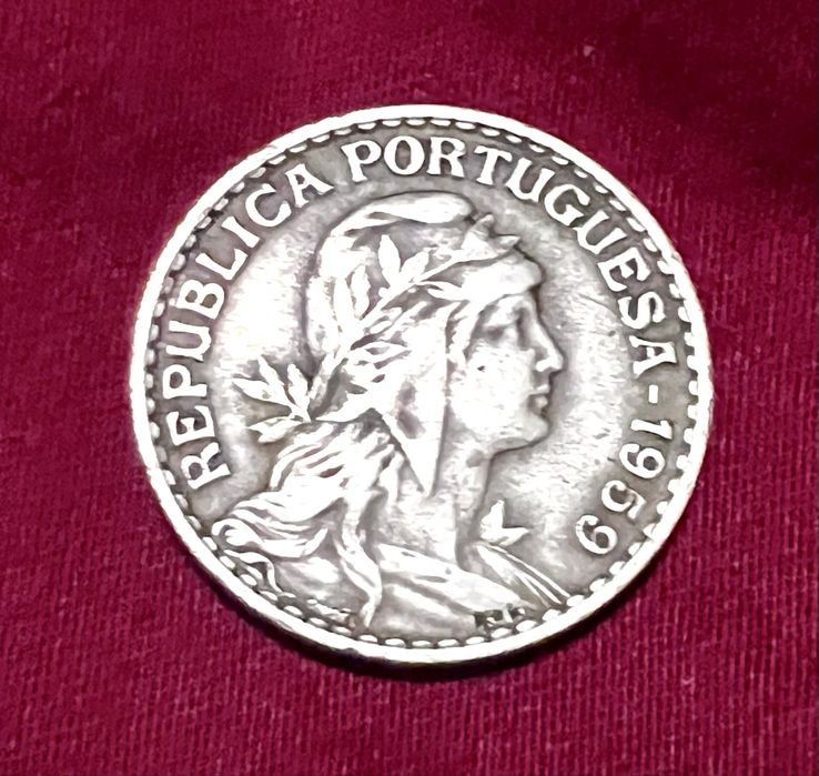 Moeda 1 Escudo 1959 – República Portuguesa – Bom Estado”
