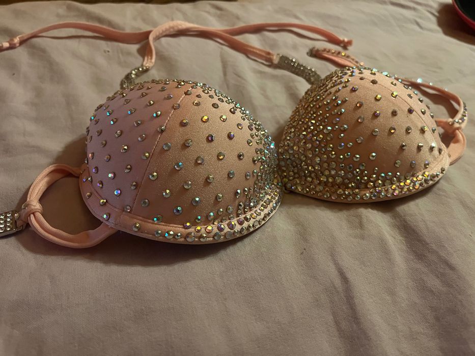 Strój sceniczny, fitness bikini + bransoletki i kolczyki