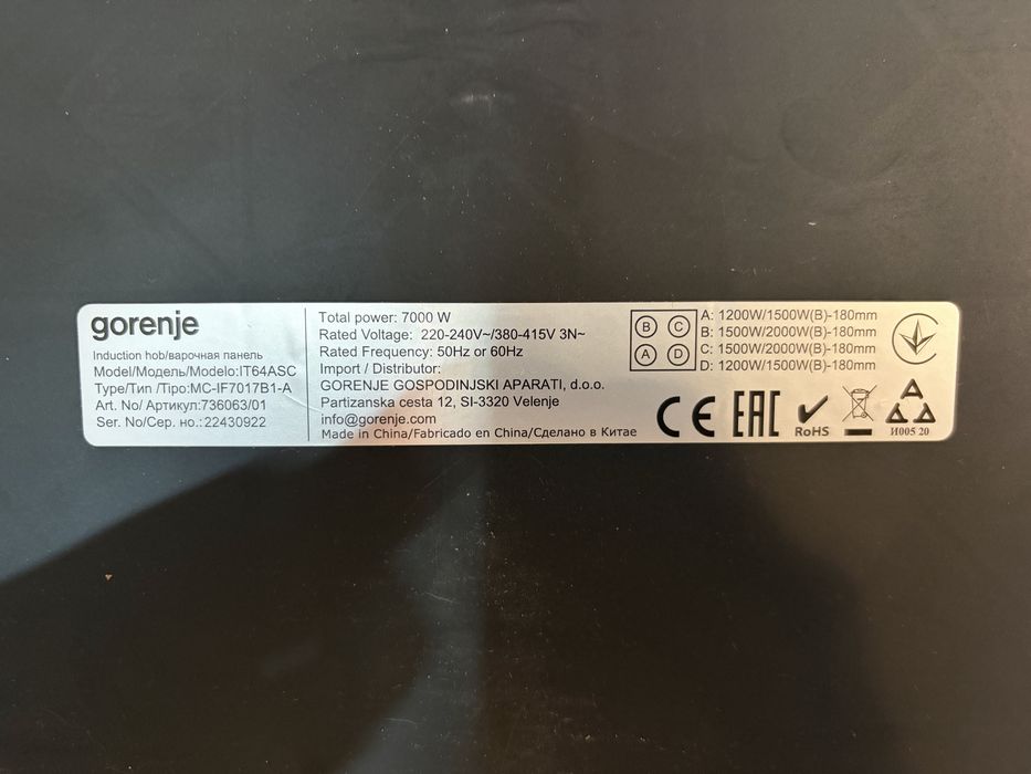 Плити індукційна Gorenje