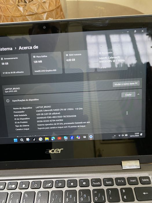 Portatil Acer Spin 1 SP111-34N