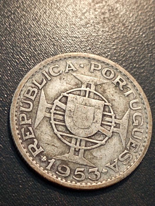 10 escudos - Cabo Verde 1953 - PRATA - Bela