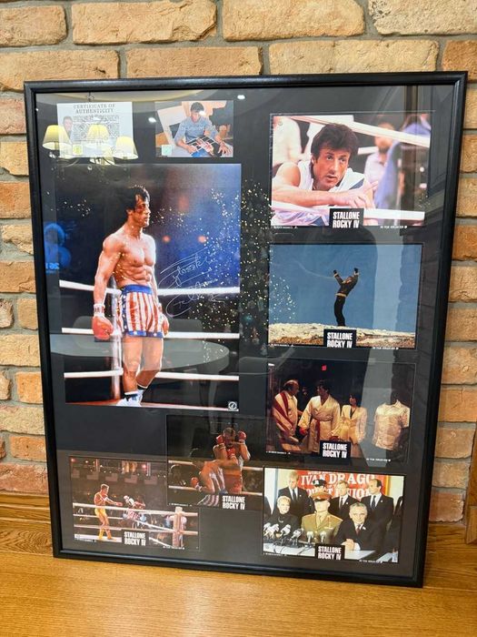 Oryginalne zdjęcie plakat z autografem Rocky IV Sylvester Stallone