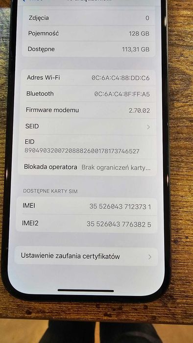 Iphone 15 128Gb Black Bat: 86% IGŁA Gwarancja/SklepGSM/Lwsk