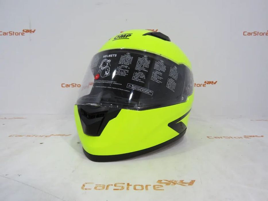 Capacete OMP Circuit EVO Preto Matte + Amarelo + Branco