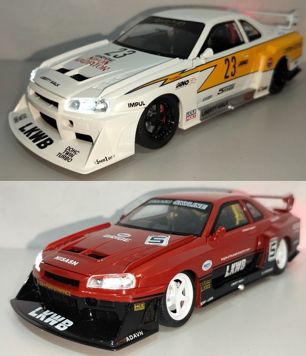 Nissan Skyline LB-ER34 Super Silhouette модель 1:24 Jinlifang