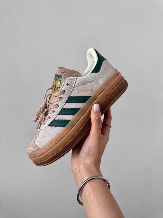 Кросівки Adidas Gazelle Bold Platform Sepia Collegiate premium