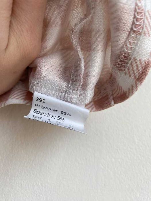 Biało-różowy top bralet na ramiączkach w kratkę Shein XS/34