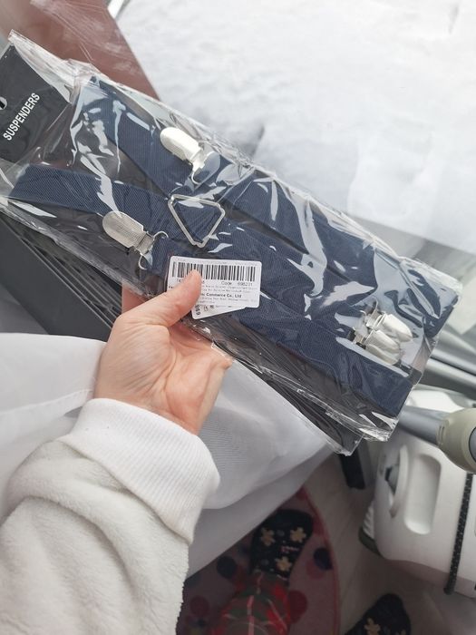 Granatowe czarne szelki męskie nowe 2 szt