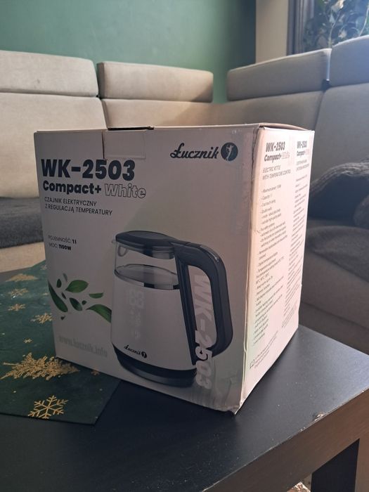 Czajnik elektryczny Łucznik WK-2503 Compact+ White  Nowy