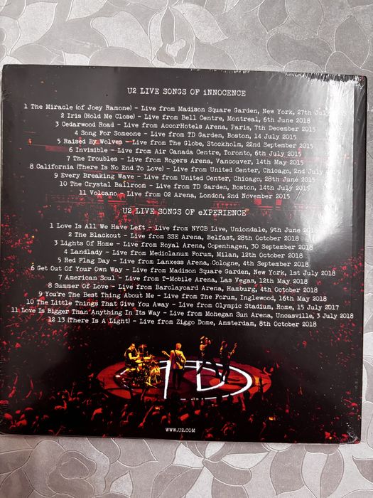 U2 Live songs of iNNOCENCE + eXPERIENCE