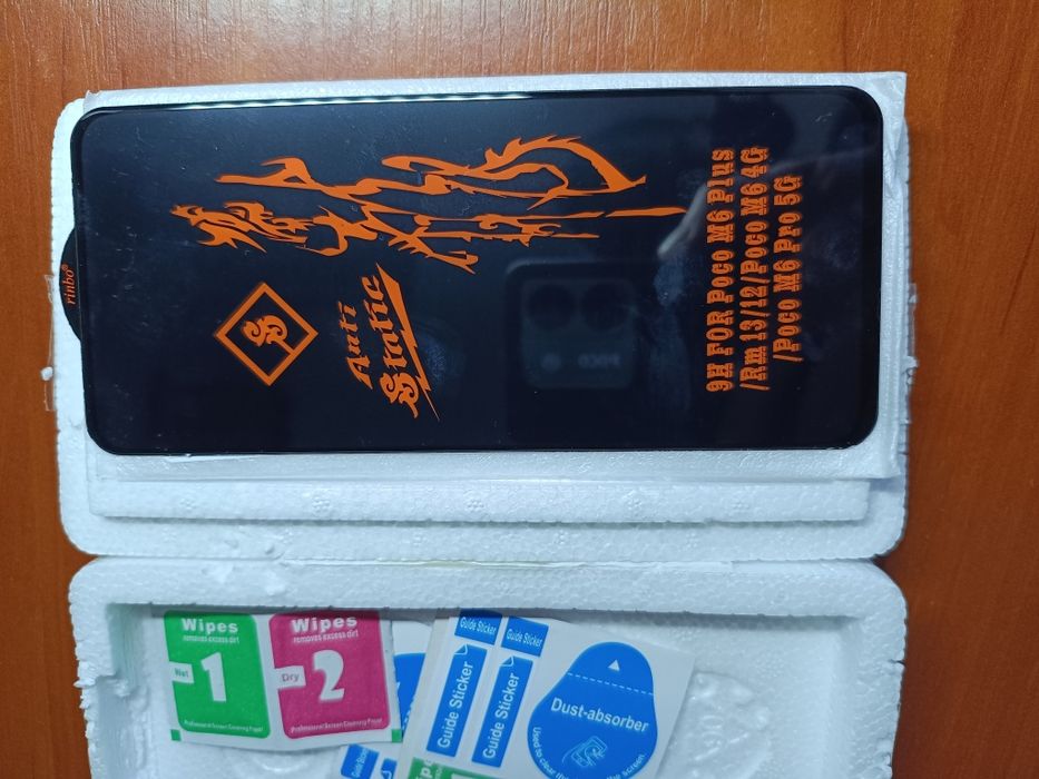 Стекло защитное для Poco  m6 4g,poco m6 pro 5g, redmi 12,13