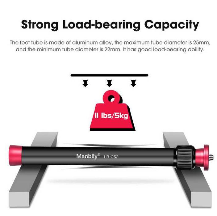 Extensão de tripé ou monopé Manbily LR-252