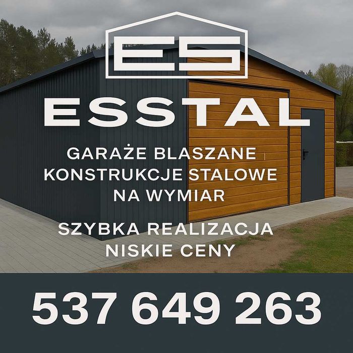 ZŁOTY DĄB - Garaż Blaszany  | ZADASZENIE | Magazyn | SCHOWEK - ESSTAL*