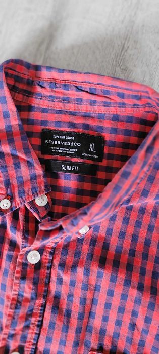 Męska koszula krutki rękaw slim fit Reserved