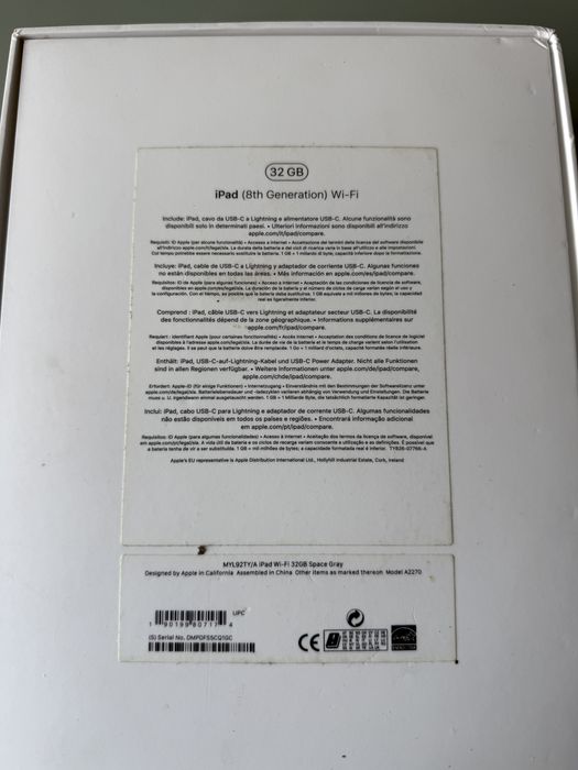 Apple iPad 10.2” 8a Geração 2020 32Gb