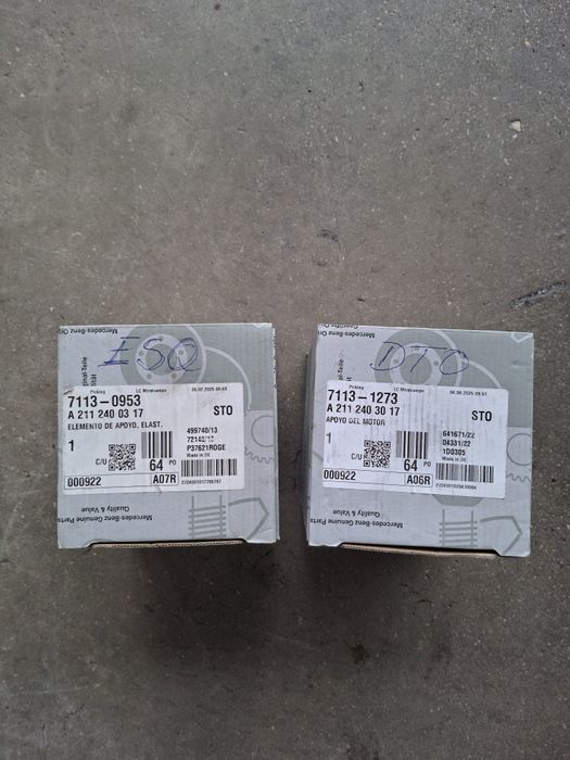 Apoios Motor e Caixa Mercedes w211 ORIGINAIS NOVOS