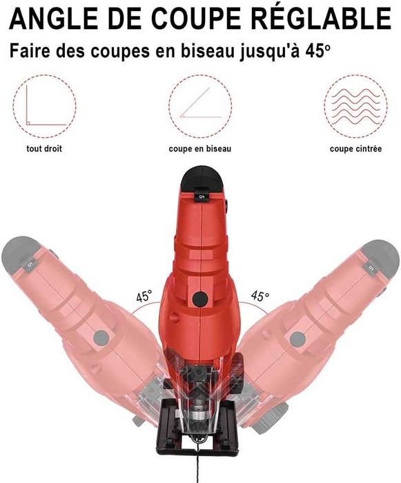 (NOVA) Serra elétrica, 650 W, 6 velocidades ajustáveis