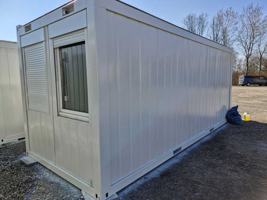 Kontener socjalny biurowy magazynowy mieszkalny 6x2,5 m biały
