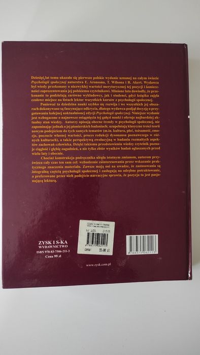 Sprzedam książkę ,, Psychologia społeczna,,