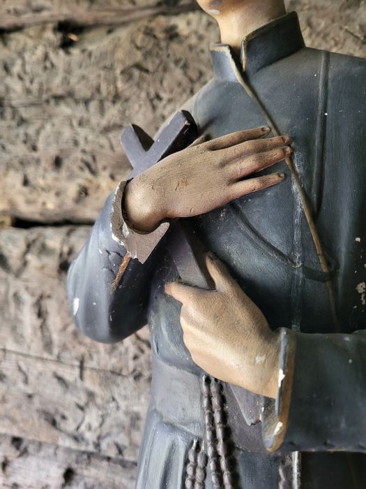Stara figura 71 cm Święty Gerard Majella