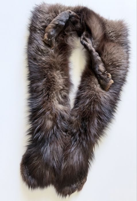 Kołnierz lis naturalny szal True Vintage Mid Century Glamour animal scarf 40s 50s kołnierz