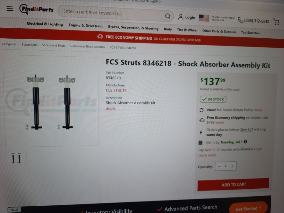 Пара задніх амортизаторів Ford Fusion 13-20n