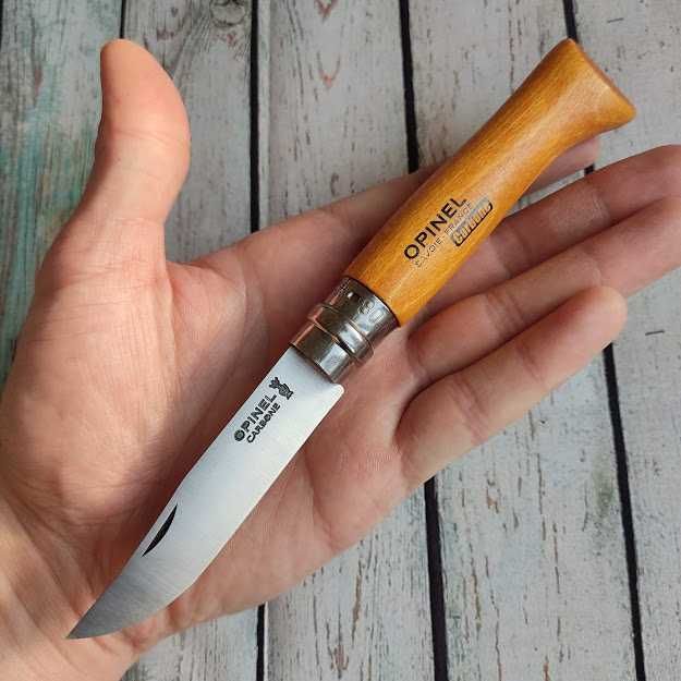 Opinel №8 Carbon Нож туристический вуглецева сталь ніж углеродка