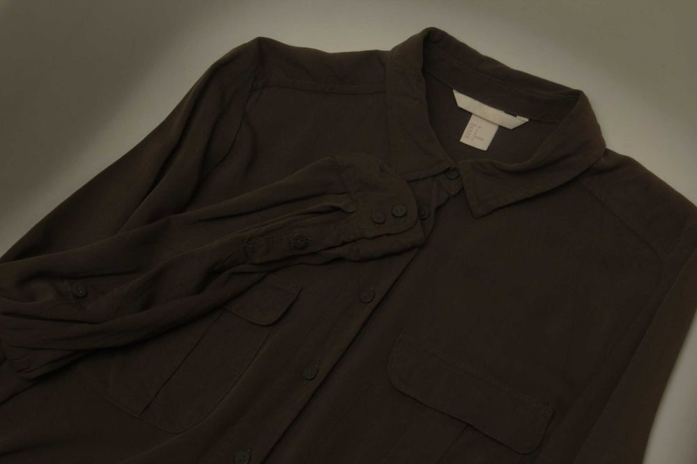 H&M 38 M рубашка-трансформер из вискозы