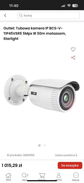 Profesjonalny Monitoring BCS 5x 5MP PoE + TV + Switch + Akumulator