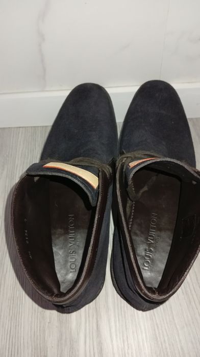 Bota Louis Vuitton Chukka Masculina - Camurça azul Navi - Tam. 42
