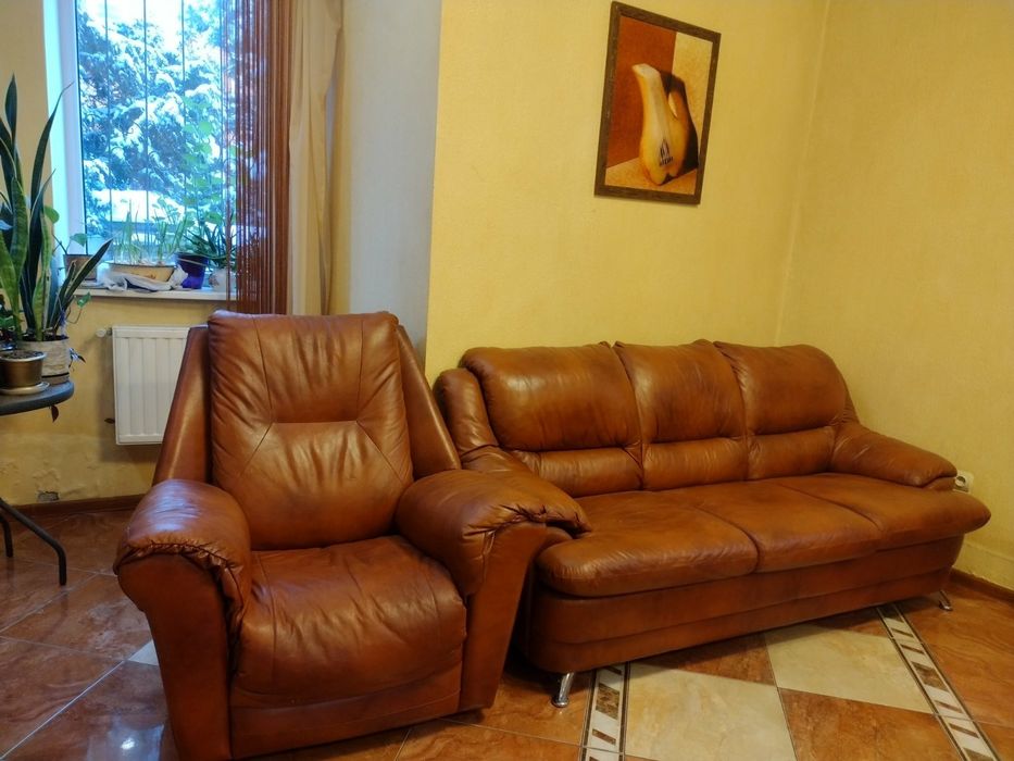 Кресло кожаное реклайнер