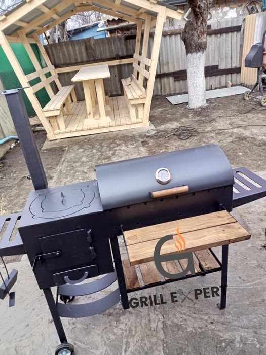 ЕКСКЛЮЗИВ! мангал гриль BBQ |Сталь 4 мм, коптильня, піч під казан!
