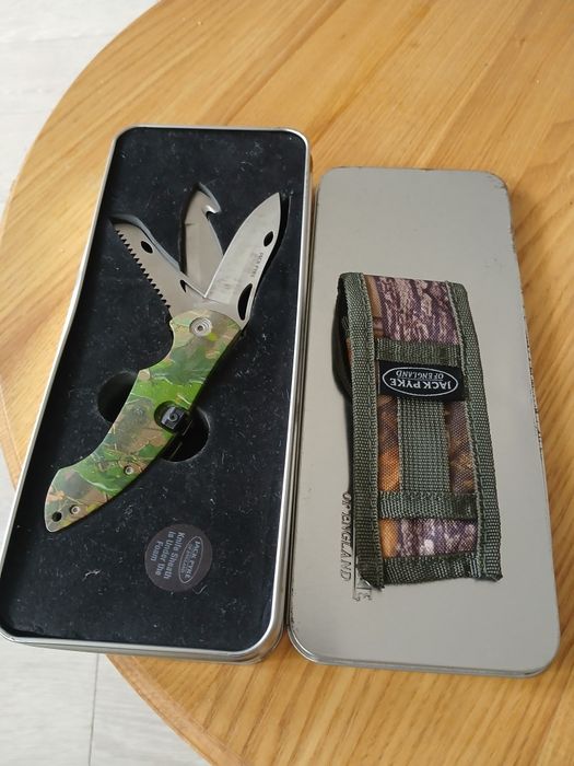 Nóż składany Jack Pyke of England comouflage + metalowe etui
