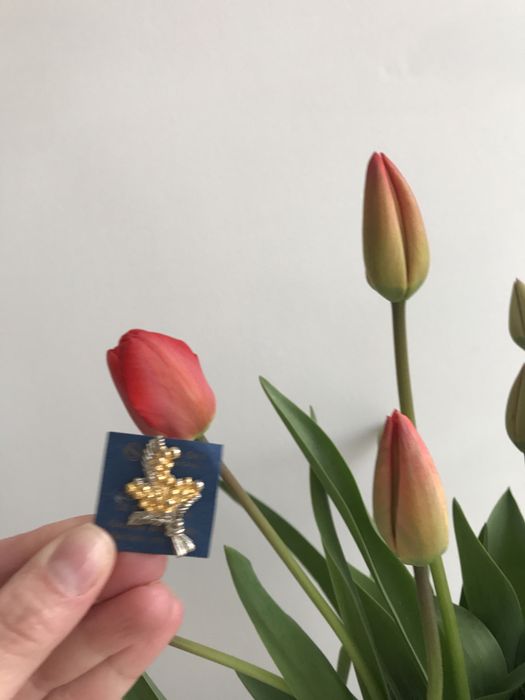 Selecta Oro Италия 24 Кар Брош брошка подарунок сувенір презент жінки