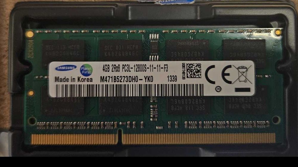 Memória RAM Samsung 8 GB (2×4 GB) DDR3L-1600 para portátil — Nova