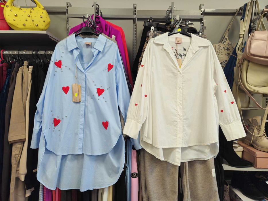 Koszula biała serca Zeta Otto Italy, bawełna r. Uni !!!